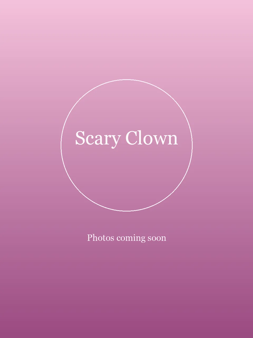 Sinister Circus Clown party character in Orange County