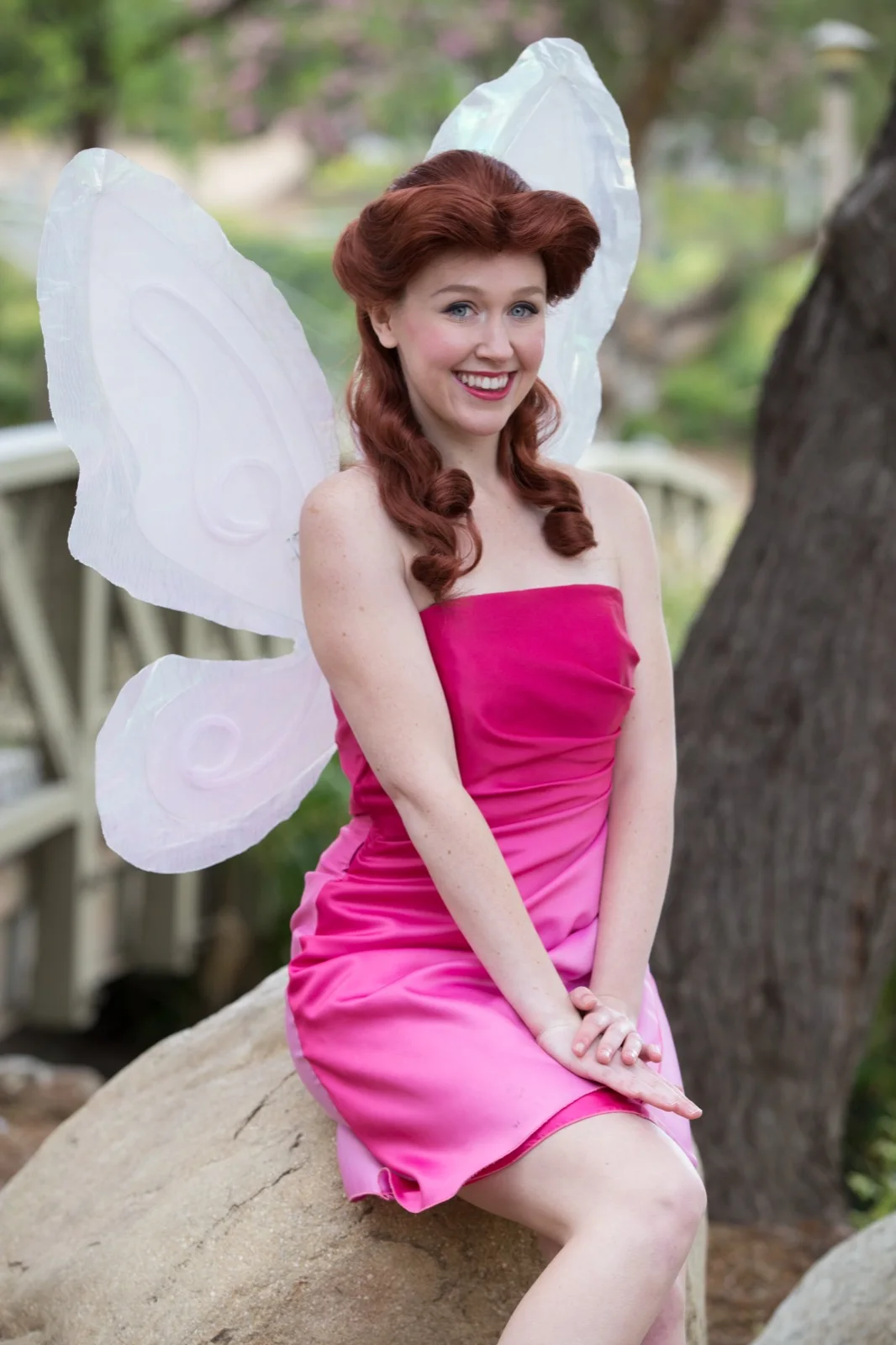 Pink Fairy party character in Orange County