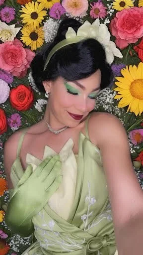 Frog Princess party character in Orange County