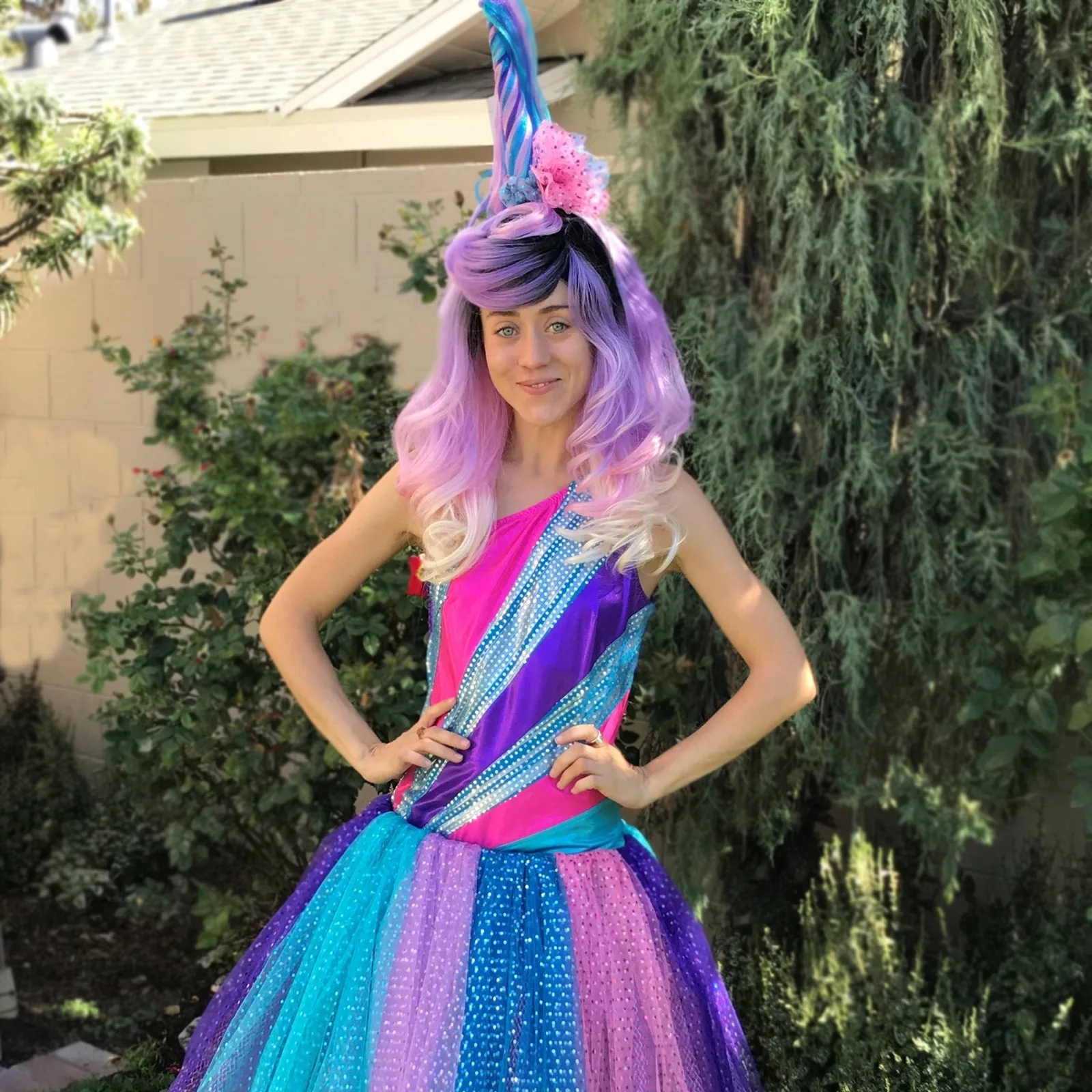Unicorn Princess party character in Orange County